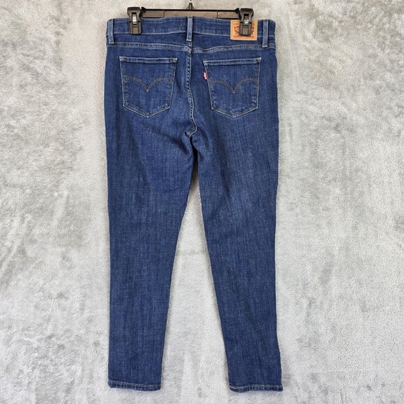 Levis 711 Skinny Ankle Jeans Womens Size 30 Blue Stretch Mid Rise Denim Pants - Picture 8 of 13